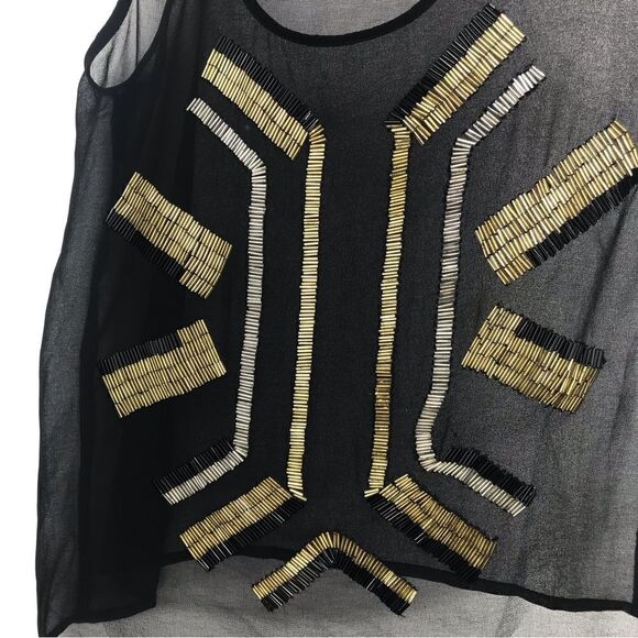 I Jeans By Buffalo Beaded Semi Sheer Tank - Picture 5 of 9